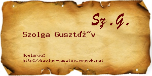 Szolga Gusztáv névjegykártya