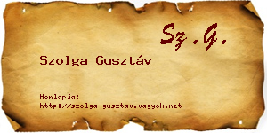 Szolga Gusztáv névjegykártya