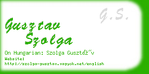 gusztav szolga business card